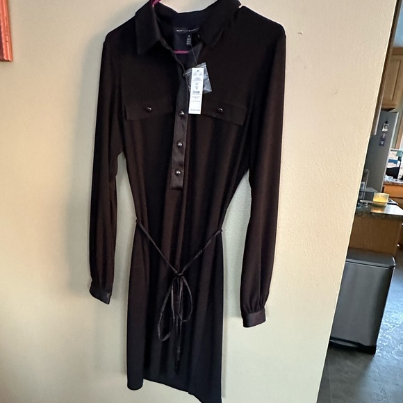 WHBM black dress with some satin. New with tags. Size medium. - Picture 3 of 3